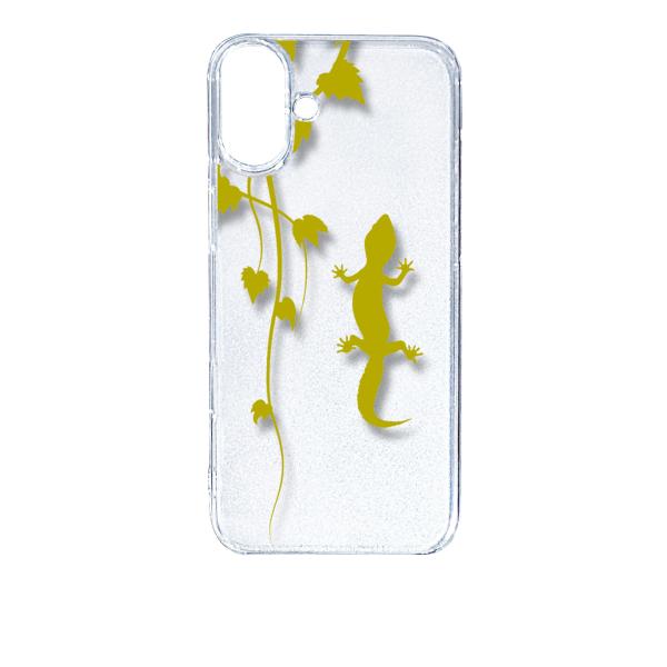 iPhone16 Plus アイフォン16プラス クリア ハードケース アニマル 爬虫類 トカゲ ヤ...