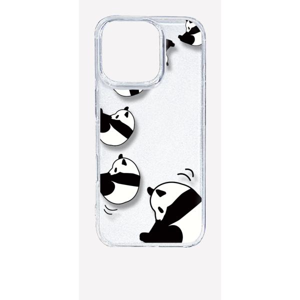 iPhone16 Pro アイフォン16プロ クリア ハードケース ころころパンダ スマホ ケース ...