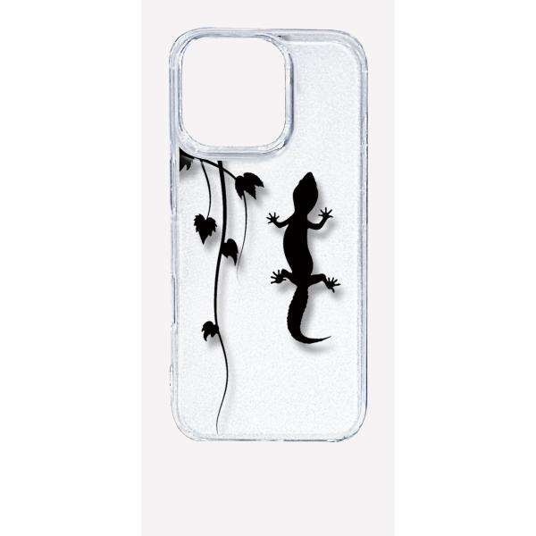 iPhone16 Pro アイフォン16プロ クリア ハードケース アニマル 爬虫類 トカゲ ヤモリ...