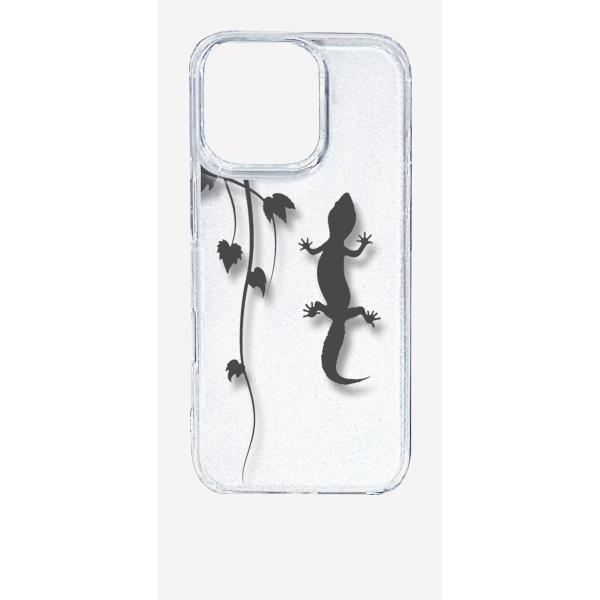 iPhone16 Pro アイフォン16プロ クリア ハードケース アニマル 爬虫類 トカゲ ヤモリ...