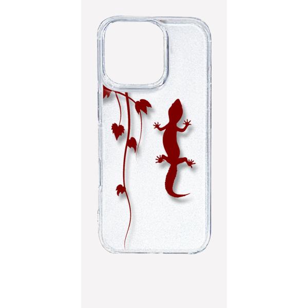 iPhone16 Pro アイフォン16プロ クリア ハードケース アニマル 爬虫類 トカゲ ヤモリ...