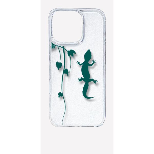 iPhone16 Pro アイフォン16プロ クリア ハードケース アニマル 爬虫類 トカゲ ヤモリ...