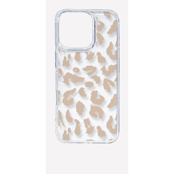 iPhone16 Pro アイフォン16プロ クリア ハードケース ヒョウ柄（ブラウン）半透明透過 ...
