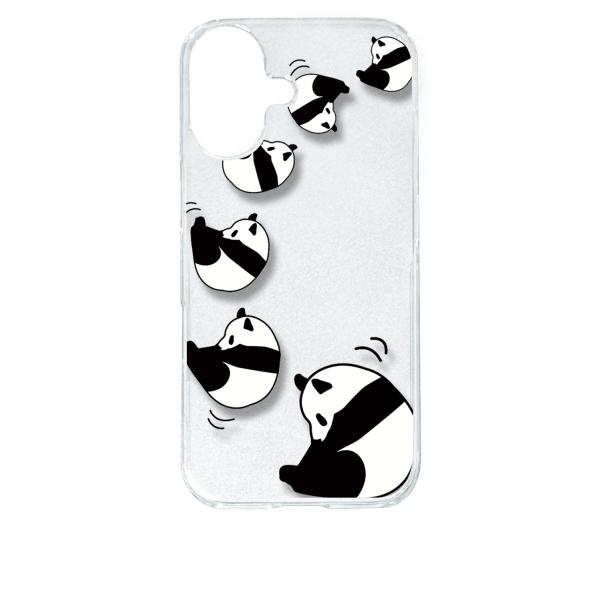 iPhone 17 アイフォン17 クリア ハードケース ころころパンダ スマホ ケース スマートフ...