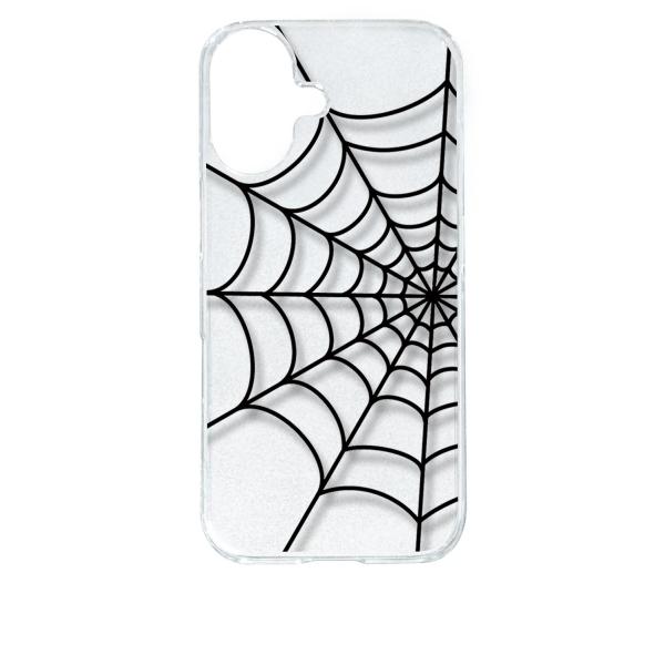 iPhone 17 アイフォン17 クリア ハードケース スパイダー 蜘蛛の巣 クモ ブラック スマ...