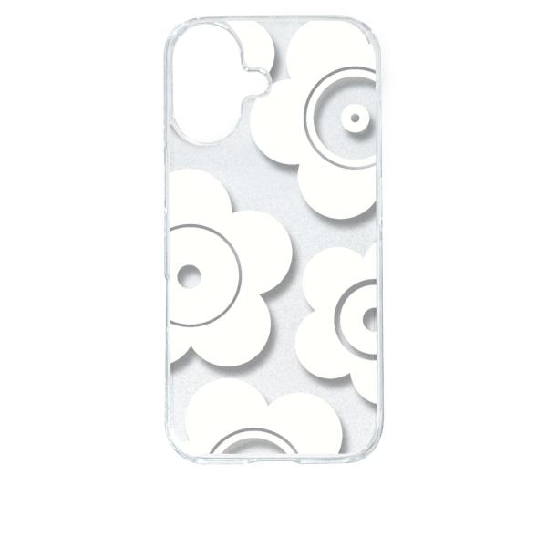 iPhone 17 アイフォン17 クリア ハードケース t026-ホワイト 花柄 マリメッコ風 ス...