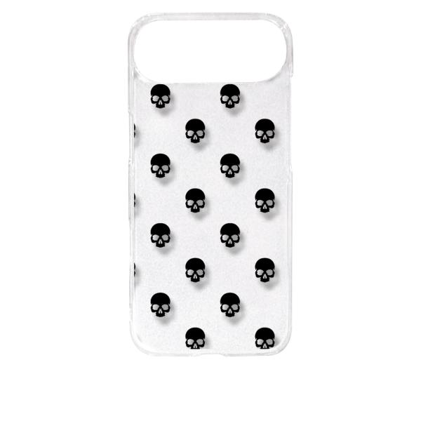 iPhone17 Air アイフォン17エア クリア ハードケース スカル ドクロ 骸骨 ドット ブ...