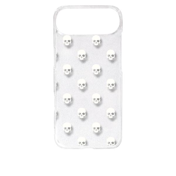 iPhone17 Air アイフォン17エア クリア ハードケース スカル ドクロ 骸骨 ドット ホ...