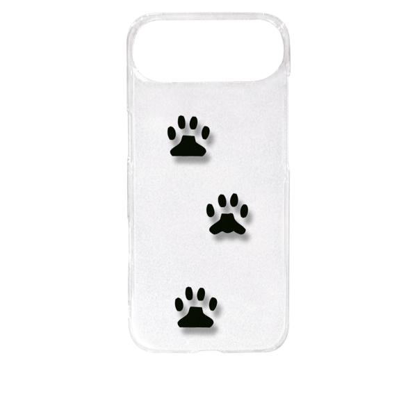 iPhone17 Air アイフォン17エア クリア ハードケース 肉球 犬 猫 ネコ 足跡 スマホ...