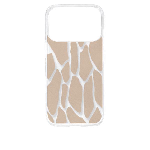 iPhone 17 Pro アイフォン17プロ クリア ハードケース キリン柄（ブラウン）半透明透過...