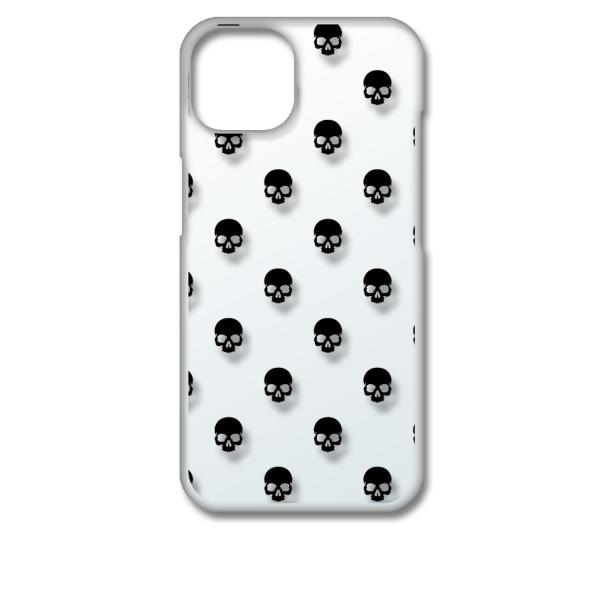 iPhone13 アイフォン13 クリア ハードケース スカル ドクロ 骸骨 ドット ブラック スマ...