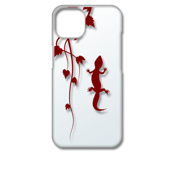 iPhone13 アイフォン13 クリア ハードケース アニマル 爬虫類 トカゲ ヤモリ シルエット...