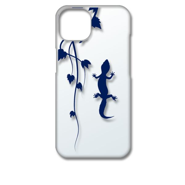 iPhone13 アイフォン13 クリア ハードケース アニマル 爬虫類 トカゲ ヤモリ シルエット...