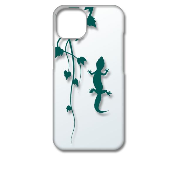 iPhone13 アイフォン13 クリア ハードケース アニマル 爬虫類 トカゲ ヤモリ シルエット...