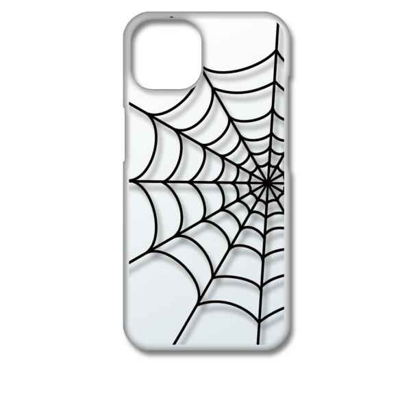 iPhone13 アイフォン13 クリア ハードケース スパイダー 蜘蛛の巣 クモ ブラック スマホ...