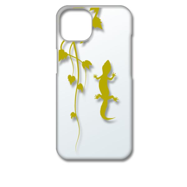 iPhone13 アイフォン13 クリア ハードケース アニマル 爬虫類 トカゲ ヤモリ シルエット...