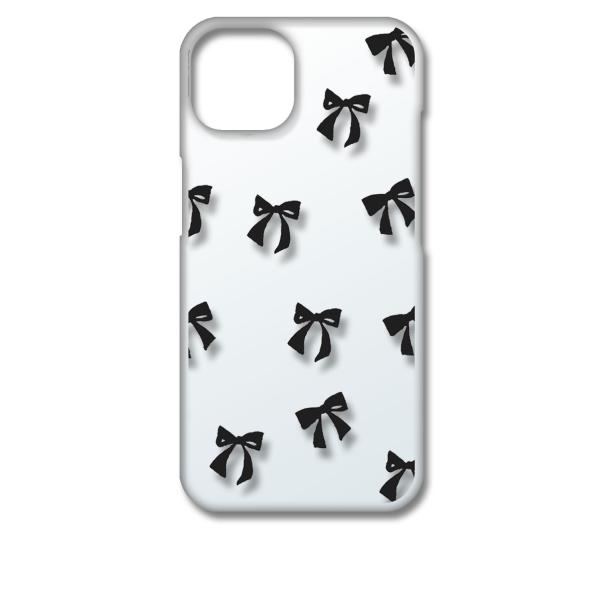 iPhone13 アイフォン13 クリア ハードケース リボン(ブラック) スマホ ケース スマート...
