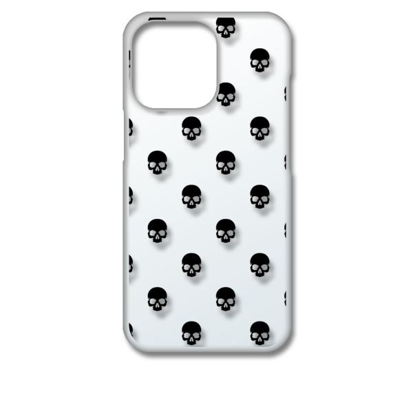 iPhone13 Pro アイフォン13プロ クリア ハードケース スカル ドクロ 骸骨 ドット ブ...