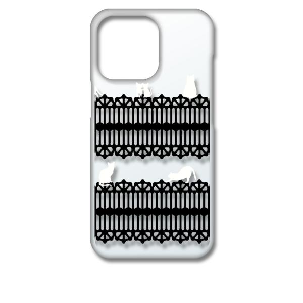 iPhone13 Pro アイフォン13プロ クリア ハードケース 猫 ねこ ネコ おさんぽ 白猫ブ...