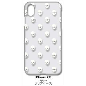 iPhone XR Apple アイフォン iPhoneXR クリア ハードケース スカル ドクロ ...
