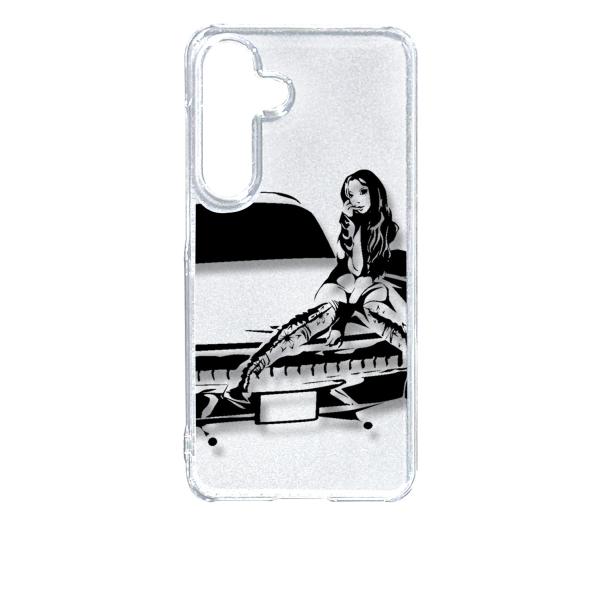 Galaxy S24 SC-51E SCG25 ギャラクシーS24 クリア ハードケース シルエット...