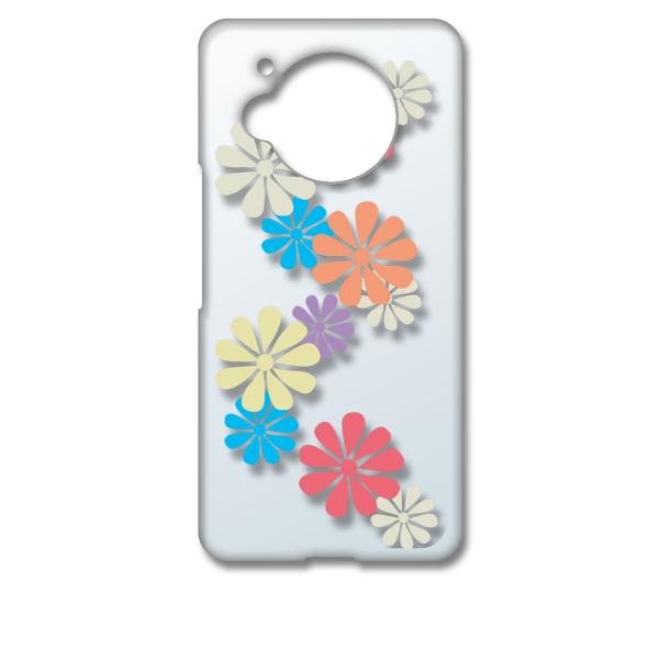 AQUOS R7 SH-52C アクオス クリア ハードケース 花柄(マルチ) 和柄 アジアン カラ...