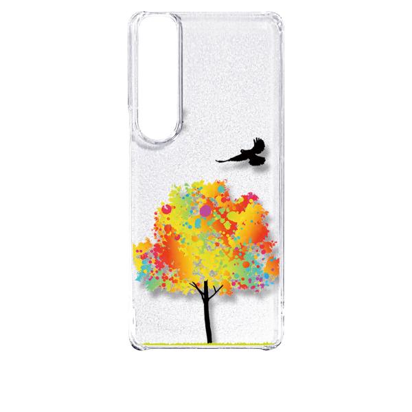 Xperia 1 VI SO-51E SOG13 エクスペリア1VI クリア ハードケース 鳥 バー...