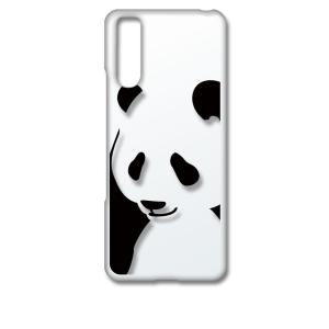 Xperia 10 III SO-52B SOG04 クリア ハードケース パンダ シルエット ブラ...