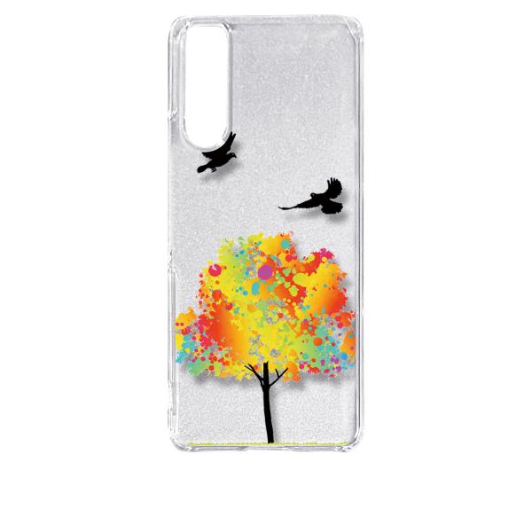 Xperia 10 V SO-52D SOG11 エクスペリア10マーク5 クリア ハードケース 鳥...