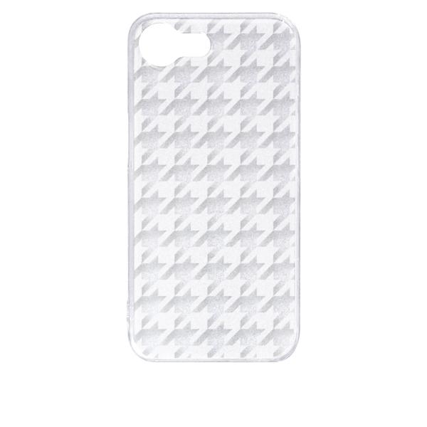 iPhone16e アイフォン16e ケース クリア 透かし加工 千鳥柄 チェック 格子 ハードケー...