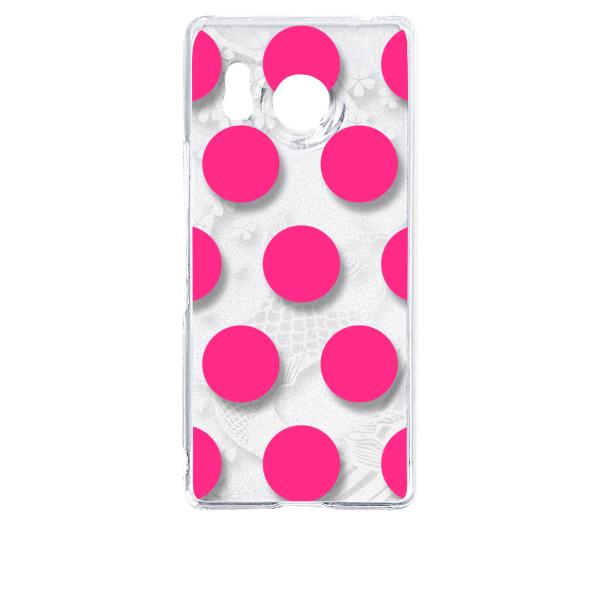 AQUOS R8 SH-52D アクオス ケース クリア 透かし加工 鯉の滝登り 桜 和柄 和風 ハ...