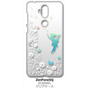 ZenFone5Q ZC600KL ASUS クリア ハードケース フェアリー キラキラ 妖精 花柄...