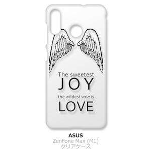 Zenfone Max M1 ZB555KL ゼンフォン クリア ハードケース JOY LOVE 羽...