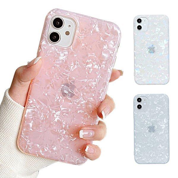 iPhone12 ケース 12Pro 12ProMax 12mini シェル風 カバー おしゃれ 韓...