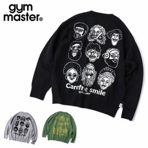 gym master（ジムマスター） ジャガードニット PEACE FLOWER クルー