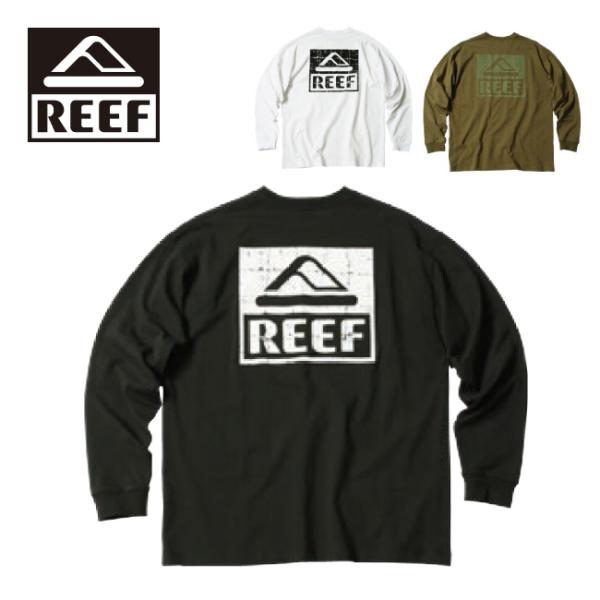 REEF リーフ SQUARE LOGO L/S TEE スクエアロゴロングスリーブティー RFTE...
