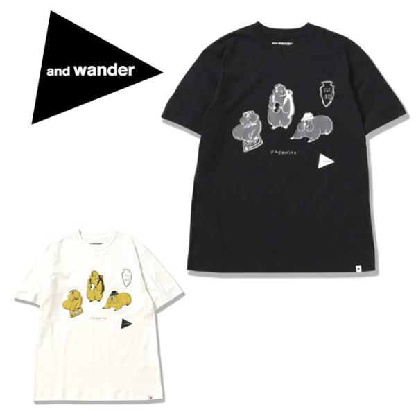 and wander アンドワンダー marmot by YUKO SAEKI short slee...