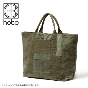 hobo ホーボー CARRY-ALL TOTE L UPCYCLED US ARMY CLOTH OLIVE キャリーオールトートエルアップサイクルユーエスアーミークロスオリーブ HB-BG3515｜highball