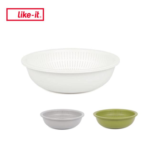 like-it ライクイット 米とぎにも使えるザルとボウル(浅型) LBK-02 【キャンプ/アウト...