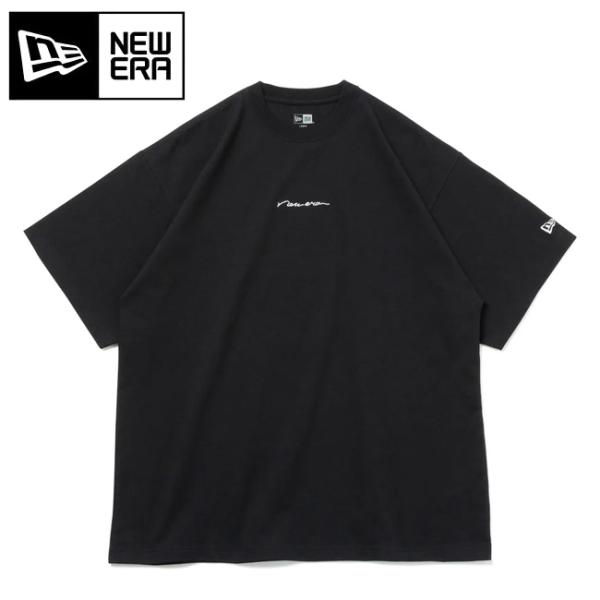 NEWERA ニューエラ オーバーサイズド コットン Tシャツ Handwritten Logo ブ...