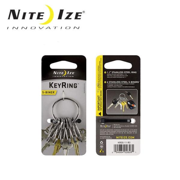 NITE-IZE ナイトアイズ キーリング スチール ステンレスシルバー KRGS-11-R3 【 ...