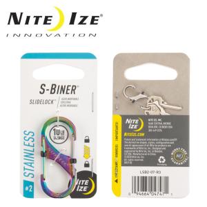 NITE-IZE ナイトアイズ S-BINER SLIDELOCK SPECTRUM #2 エスビナースライドロックスペクトラム NI59104/LSB2-07-R3 【カラビナ/雑貨】【メール便・代引不可】｜highball