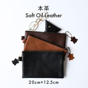 本革 ポーチ 小物入れ バッグインバッグ シンプル 無地 軽量 小さめ