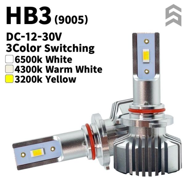 ヘッドライト HB3 9005 カラーチェンジ LED フォグランプ ヘッドライト DC12-30V...