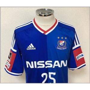 サッカー Jリーグ アディダス adidas 2014 横浜Fマリノス  (H) ユニフォーム #25 藤本淳吾 サインあり サイズM [A7]｜highground