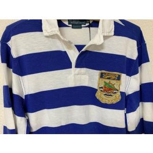 未使用 ラルフローレン Polo Ralph Lauren ボーダー ラグジャー ラグビーシャツ 白...