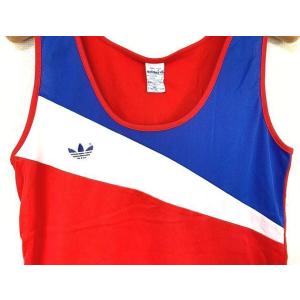 70-80's フランス製 アディダス adidas VENTEX ビンテージ ランニング タンクト...