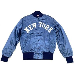 80's 90's 米国製 MADE IN USA エンパイア EMPIRE ナイロンジャケット スタジャン NEWYORK ネイビー サイズM [l-0147]｜highground