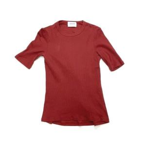 NAIFE ナイフ カットソー Tシャツ うしろ開き リブ素材 伸縮生地 レディース サイズ36  ...