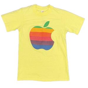 70’s 米国製 ヘインズ Hanes ビンテージ Apple アップル Tシャツ レインボーアップ...